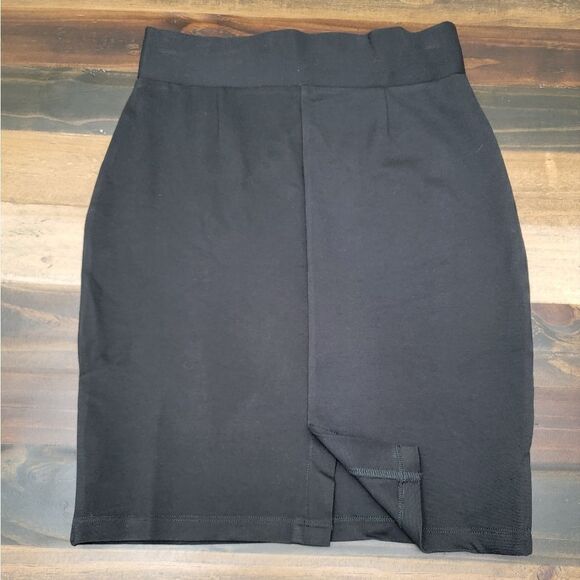 Tapata Ponte Pencil Skirt Stretchy Black Knee Length Bodycon High-waisted Size M - Picture 6 of 12